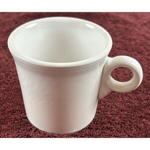 Fiesta Homer Laughlin Co Ring Handled Coffee Tea Mug White USA **RETIRED**